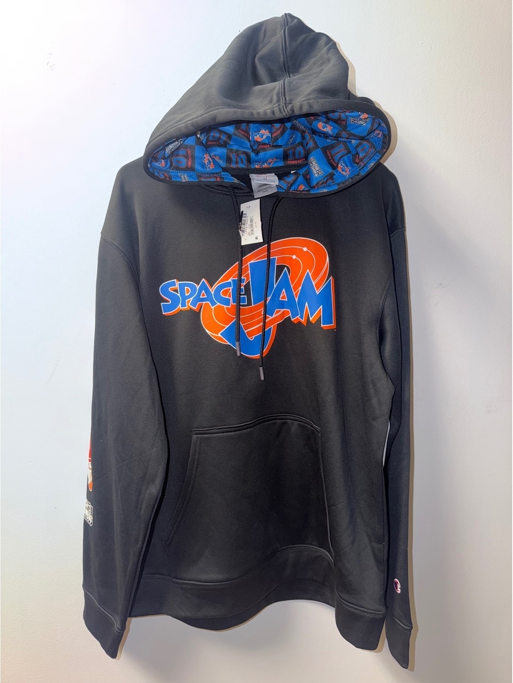 Champion Space Jam Black Hoodie Size M